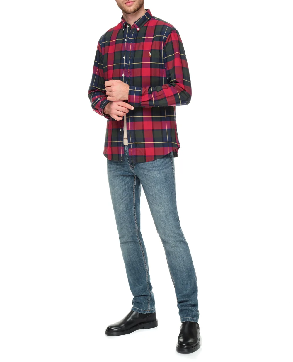 Рубашка Polo Ralph Lauren 710767441001, разноцветный цвет • Купить в интернет-магазине Kameron
