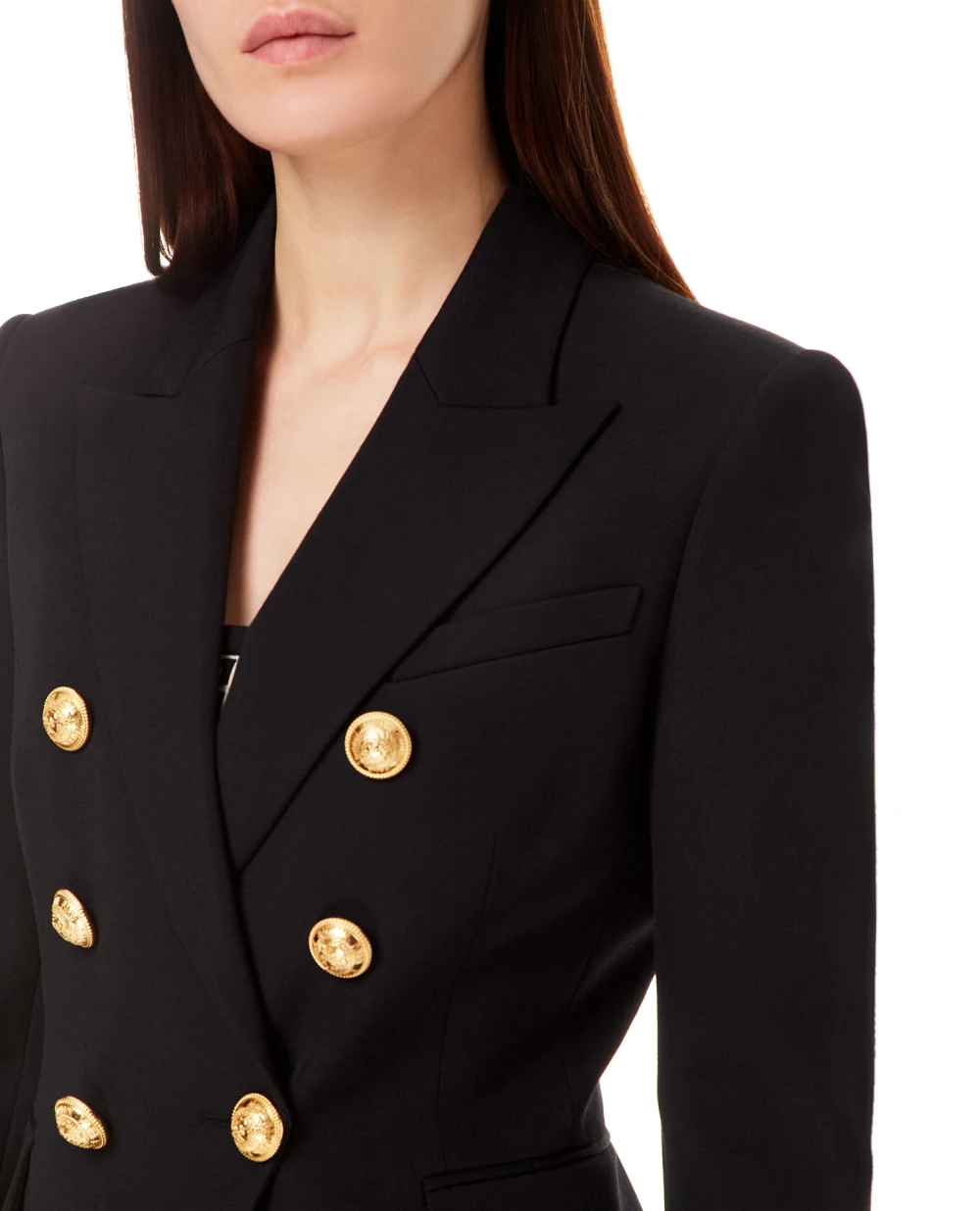 Шерстяной жакет Balmain XF1SG000WB05, черный цвет • Купить в интернет-магазине Kameron