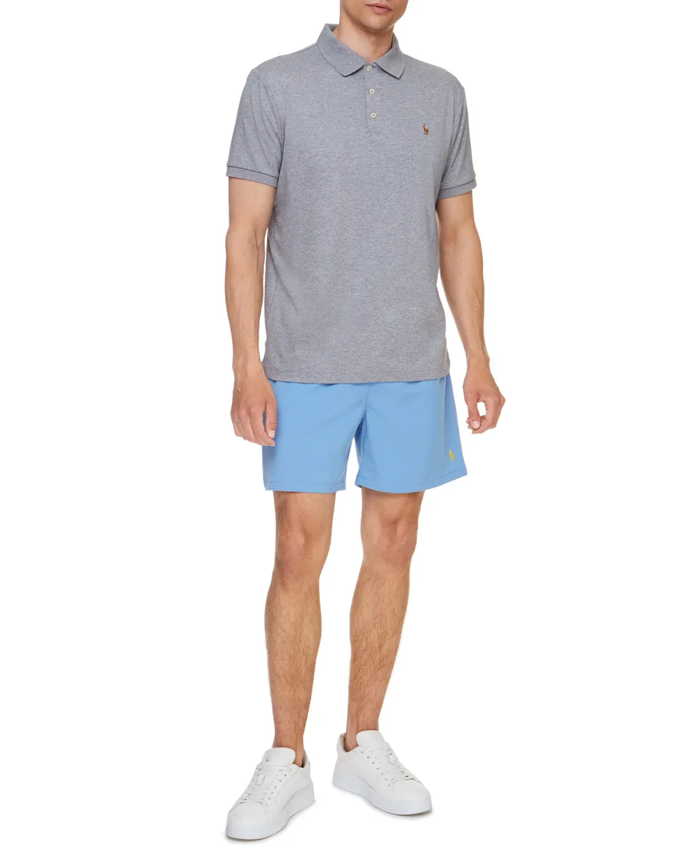 Поло Polo Ralph Lauren 710704319054, серый цвет • Купить в интернет-магазине Kameron