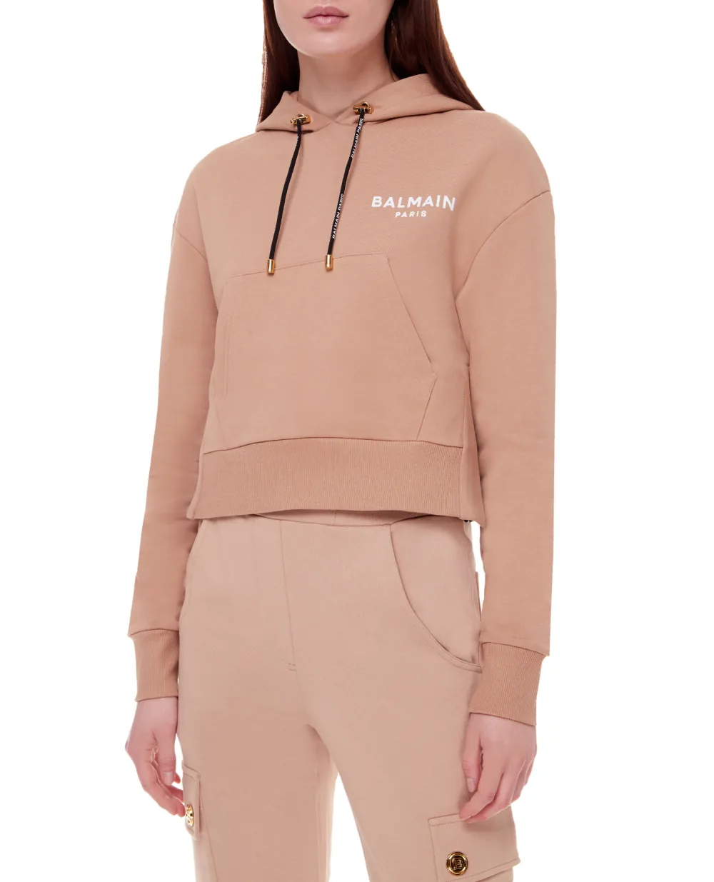 Худи Balmain XF1JP000BB01, бежевый цвет • Купить в интернет-магазине Kameron