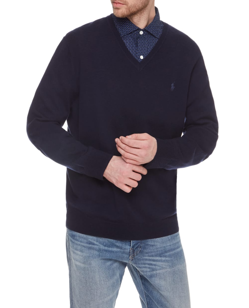 Шерстяной пуловер Polo Ralph Lauren 714347004, синий цвет • Купить в интернет-магазине Kameron
