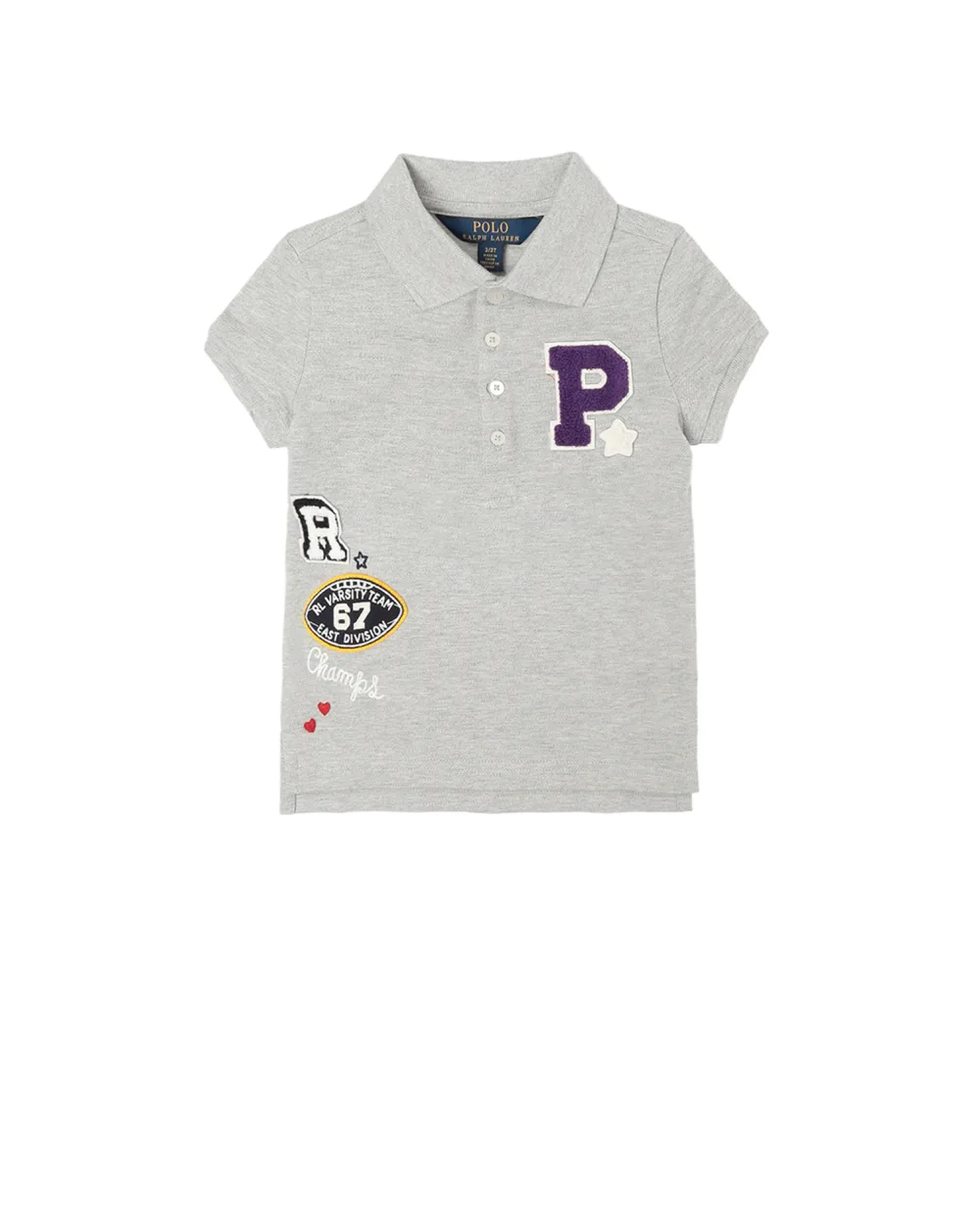 Детское поло Polo Ralph Lauren Kids 312702001002, серый цвет • Купить в интернет-магазине Kameron