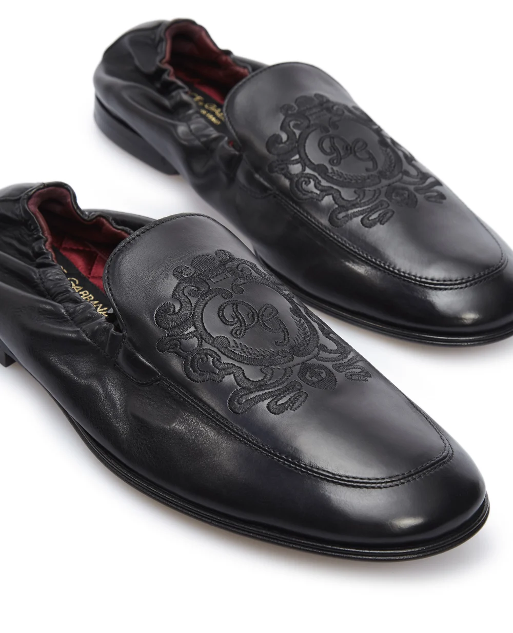Кожаные лоферы Dolce&Gabbana A50434-AO251, черный цвет • Купить в интернет-магазине Kameron