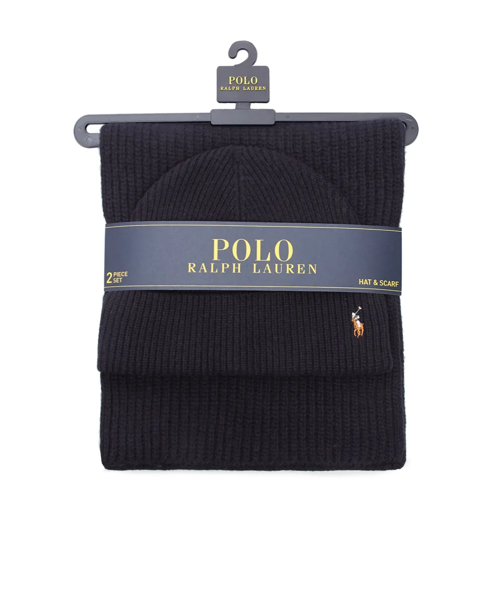 Подарочный набор (шапка, шарф) Polo Ralph Lauren 449891296001, темно-синий цвет • Купить в интернет-магазине Kameron