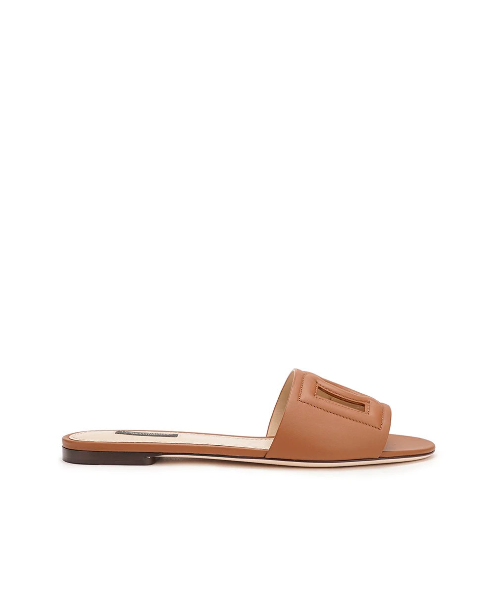Кожаные мюли Bianca Dolce&Gabbana CQ0436-AO049, коричневый цвет • Купить в интернет-магазине Kameron