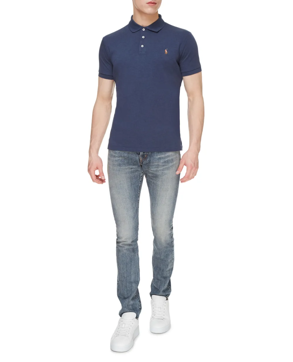 Поло Polo Ralph Lauren 710704319033, синий цвет • Купить в интернет-магазине Kameron