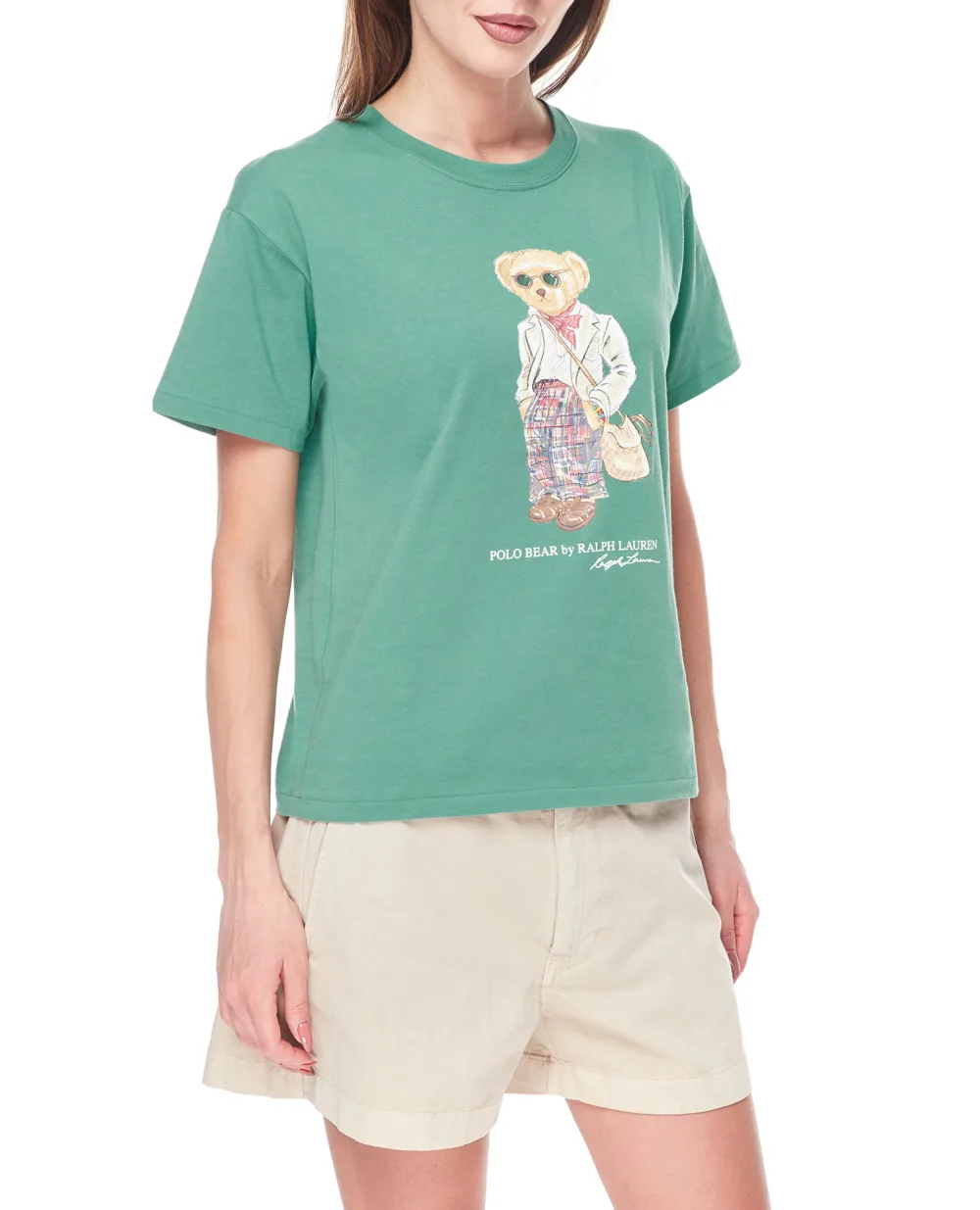 Футболка Polo Bear Polo Ralph Lauren 211892607001, зеленый цвет • Купить в интернет-магазине Kameron