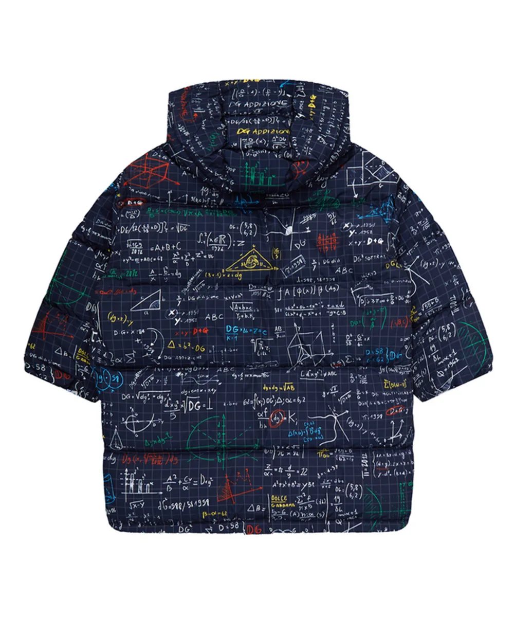 Детский пуховик Dolce&Gabbana Kids L4JB2R-HSMOT-B, темно-синий цвет • Купить в интернет-магазине Kameron