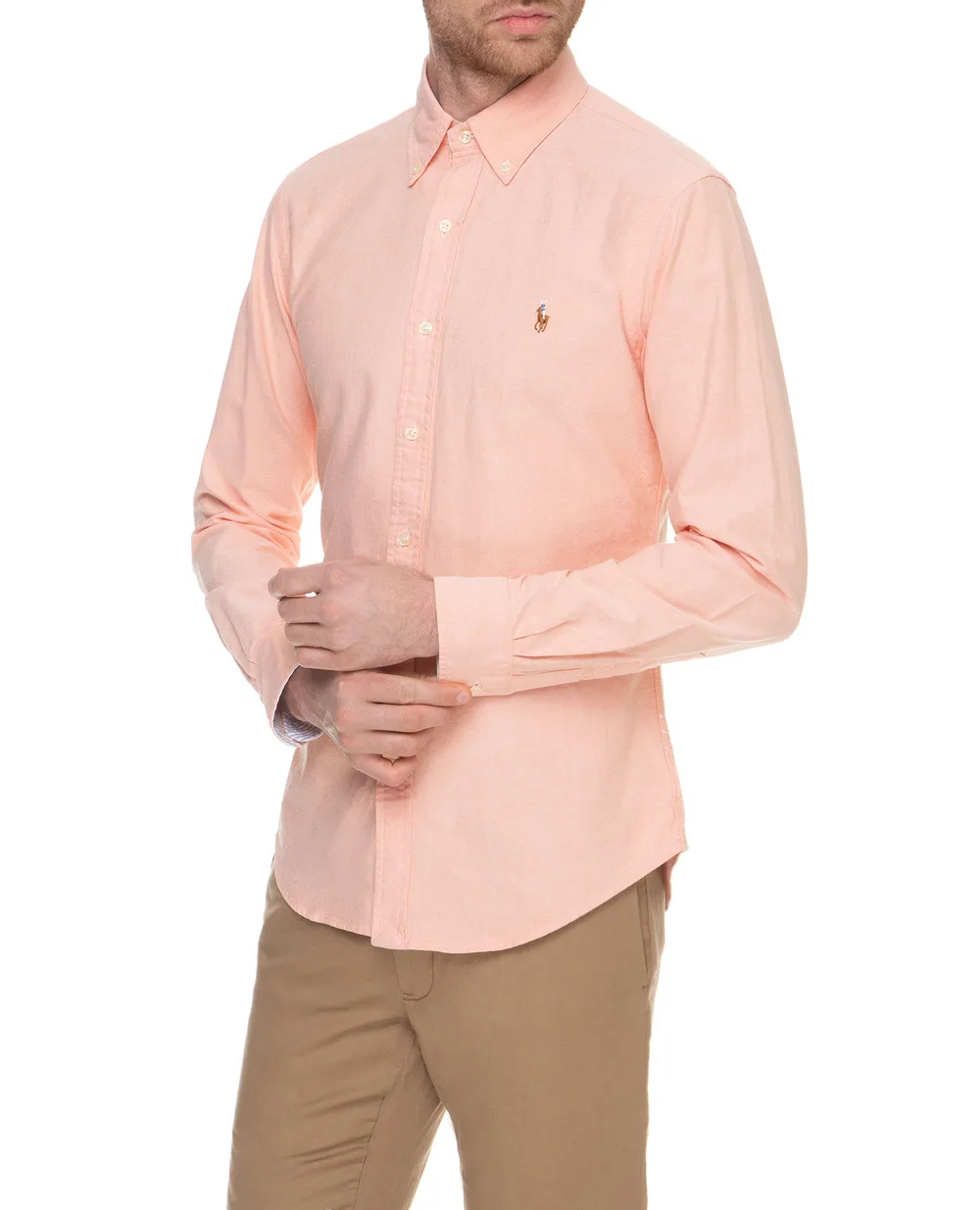 Рубашка Slim Fit Polo Ralph Lauren 710784299013, оранжевый цвет • Купить в интернет-магазине Kameron