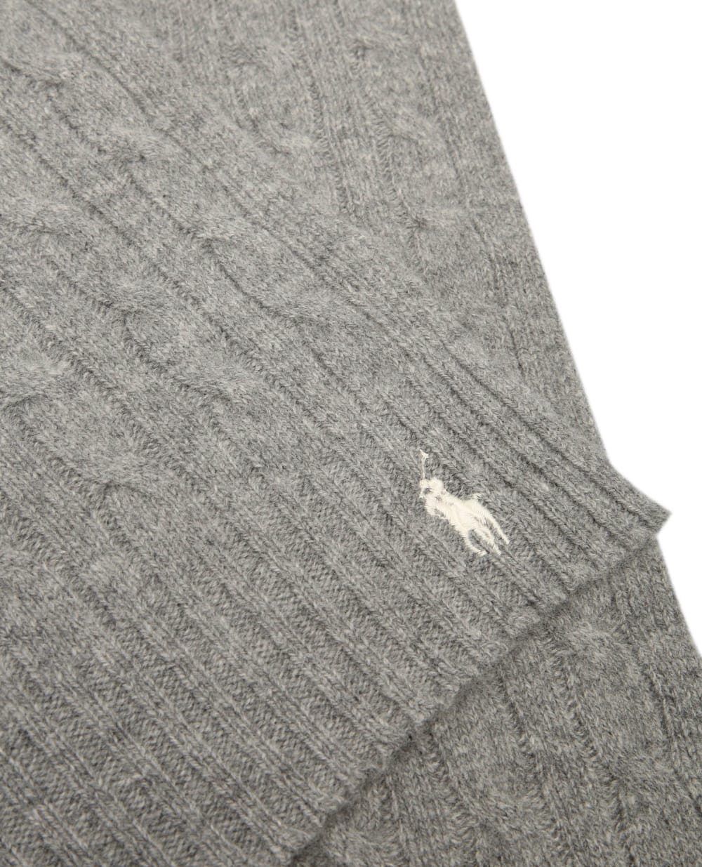 Шерстяной шарф Polo Ralph Lauren 455823498004, серый цвет • Купить в интернет-магазине Kameron