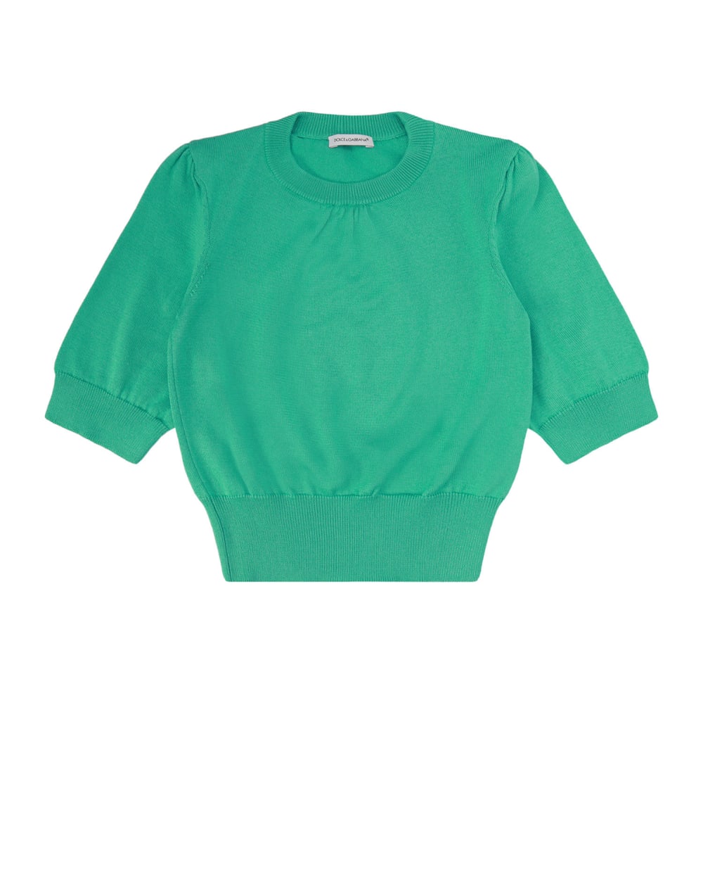 Детский джемпер Dolce&Gabbana Kids L5KW92-JACHA-S, бирюзовый цвет • Купить в интернет-магазине Kameron