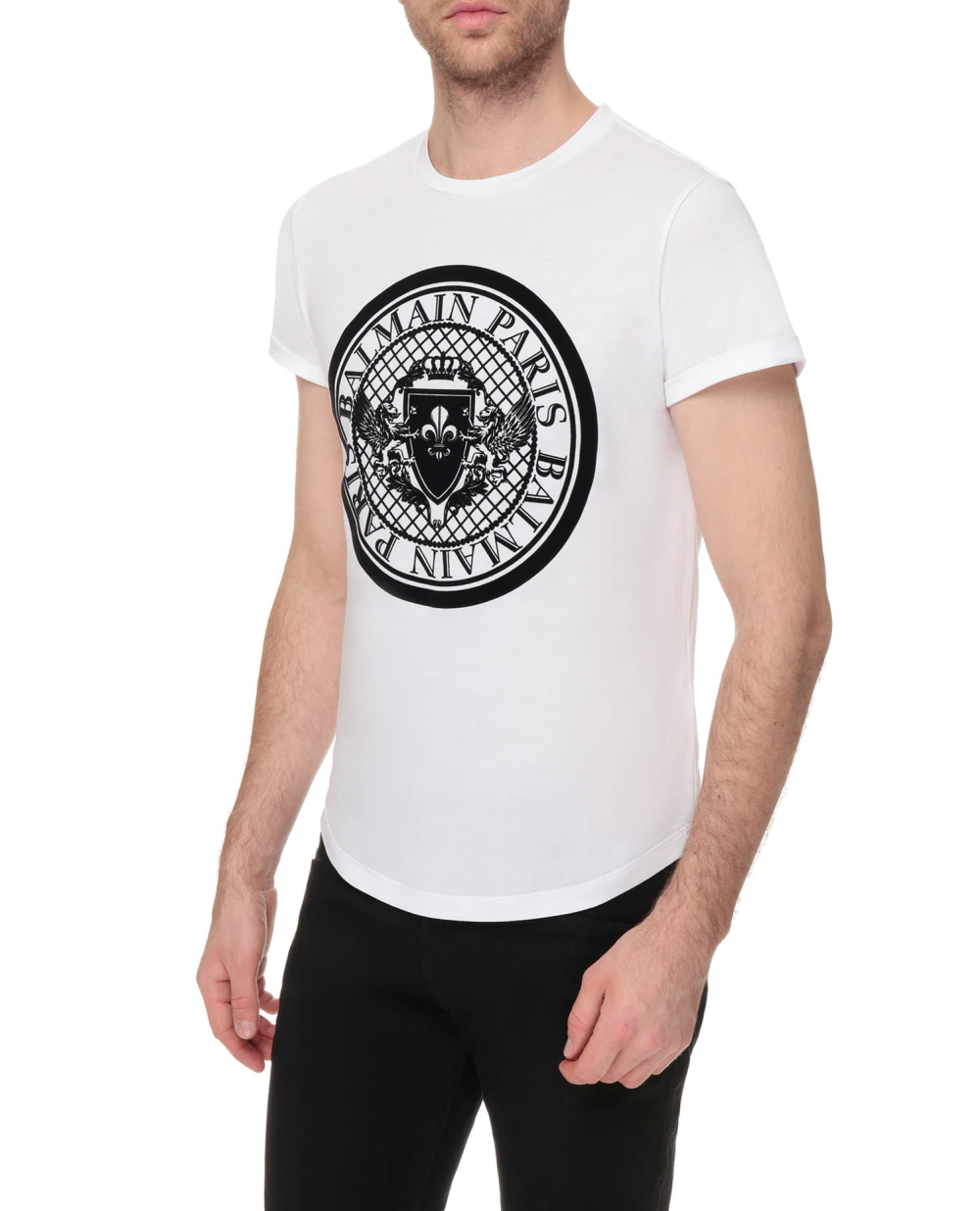 Футболка Balmain VH1EF010B030, белый цвет • Купить в интернет-магазине Kameron