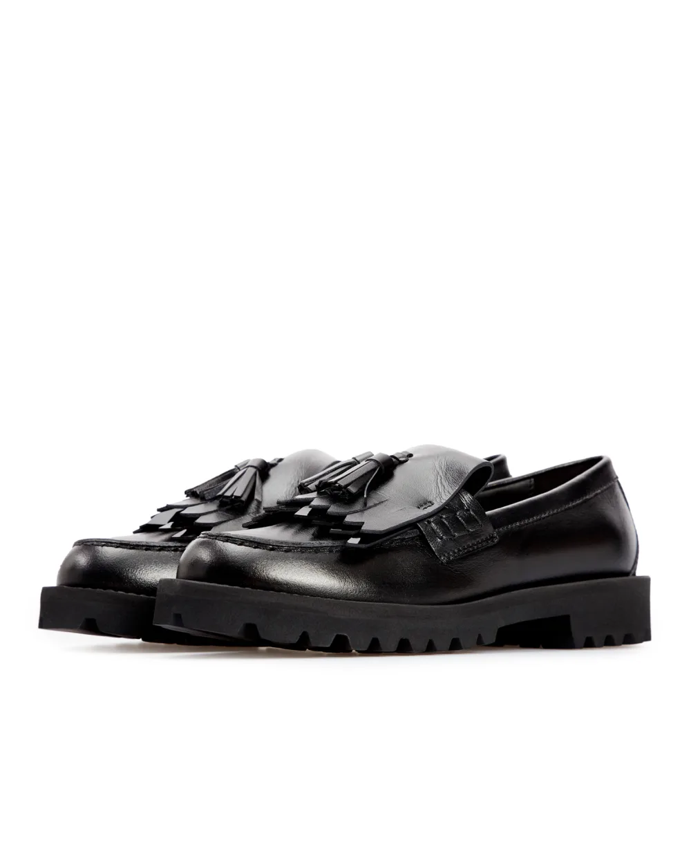 Детские кожаные лоферы Dolce&Gabbana Kids D11044-A7924-M, черный цвет • Купить в интернет-магазине Kameron