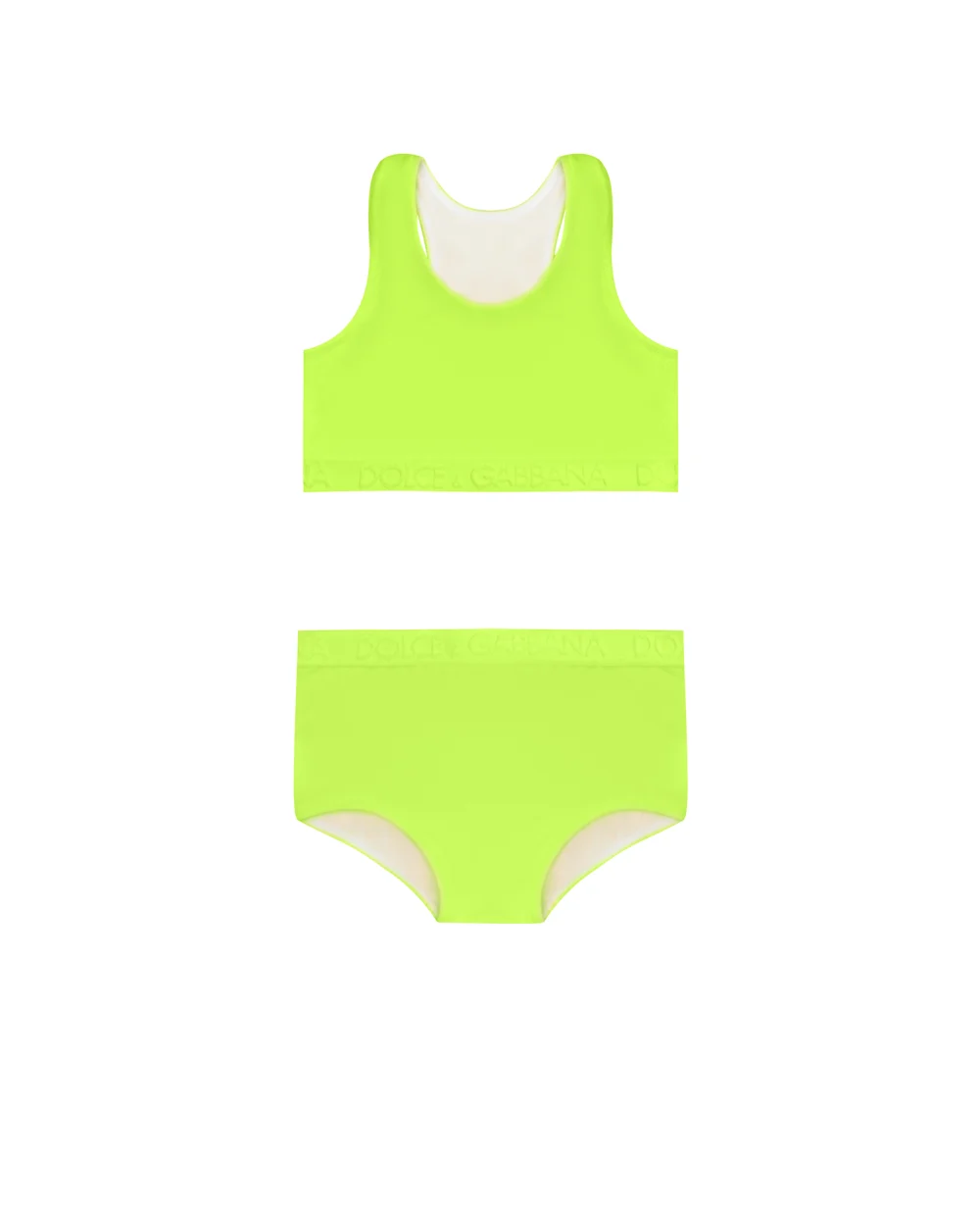 Детский купальник Dolce&Gabbana Kids L5J830-G7B4V-S, желтый цвет • Купить в интернет-магазине Kameron