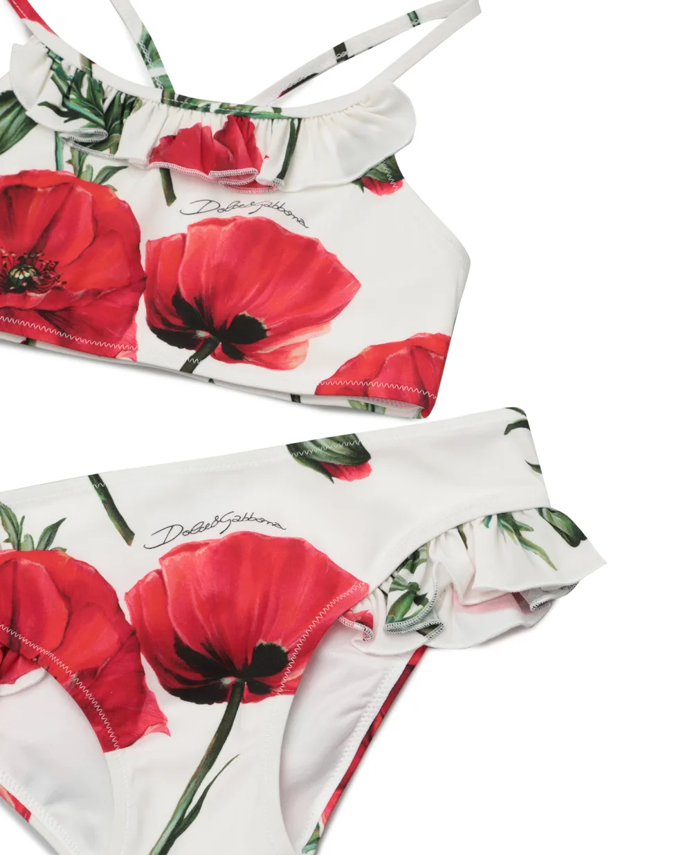 Детский купальник Dolce&Gabbana Kids L5J833-FSG5U-B, белый цвет • Купить в интернет-магазине Kameron