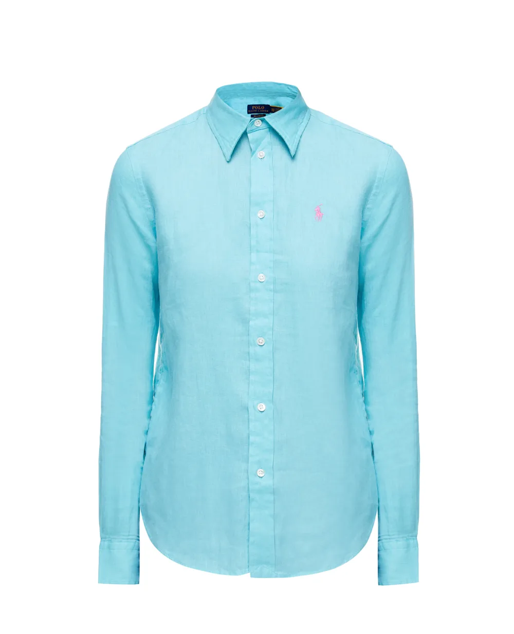 Льняная рубашка Polo Ralph Lauren 211827658011, голубой цвет • Купить в интернет-магазине Kameron