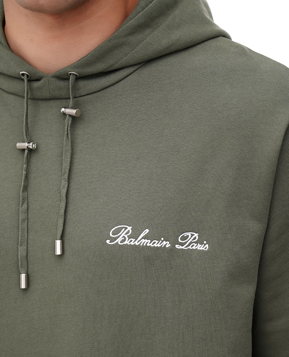 Худи Balmain DH1JT047BC78, хаки цвет • Купить в интернет-магазине Kameron