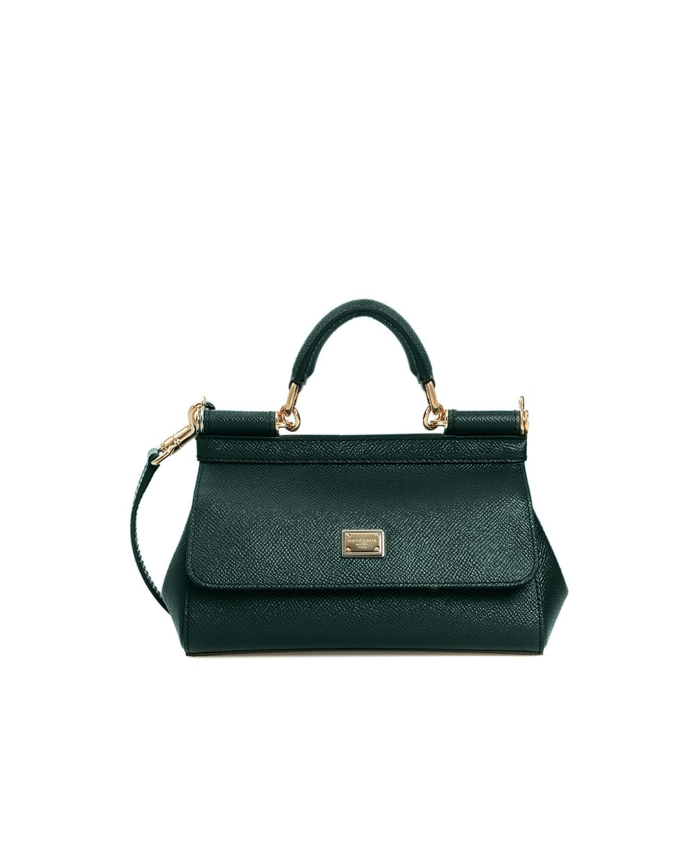 Кожаная сумка Sicily Small Dolce&Gabbana BB7116-A1001, зеленый цвет • Купить в интернет-магазине Kameron