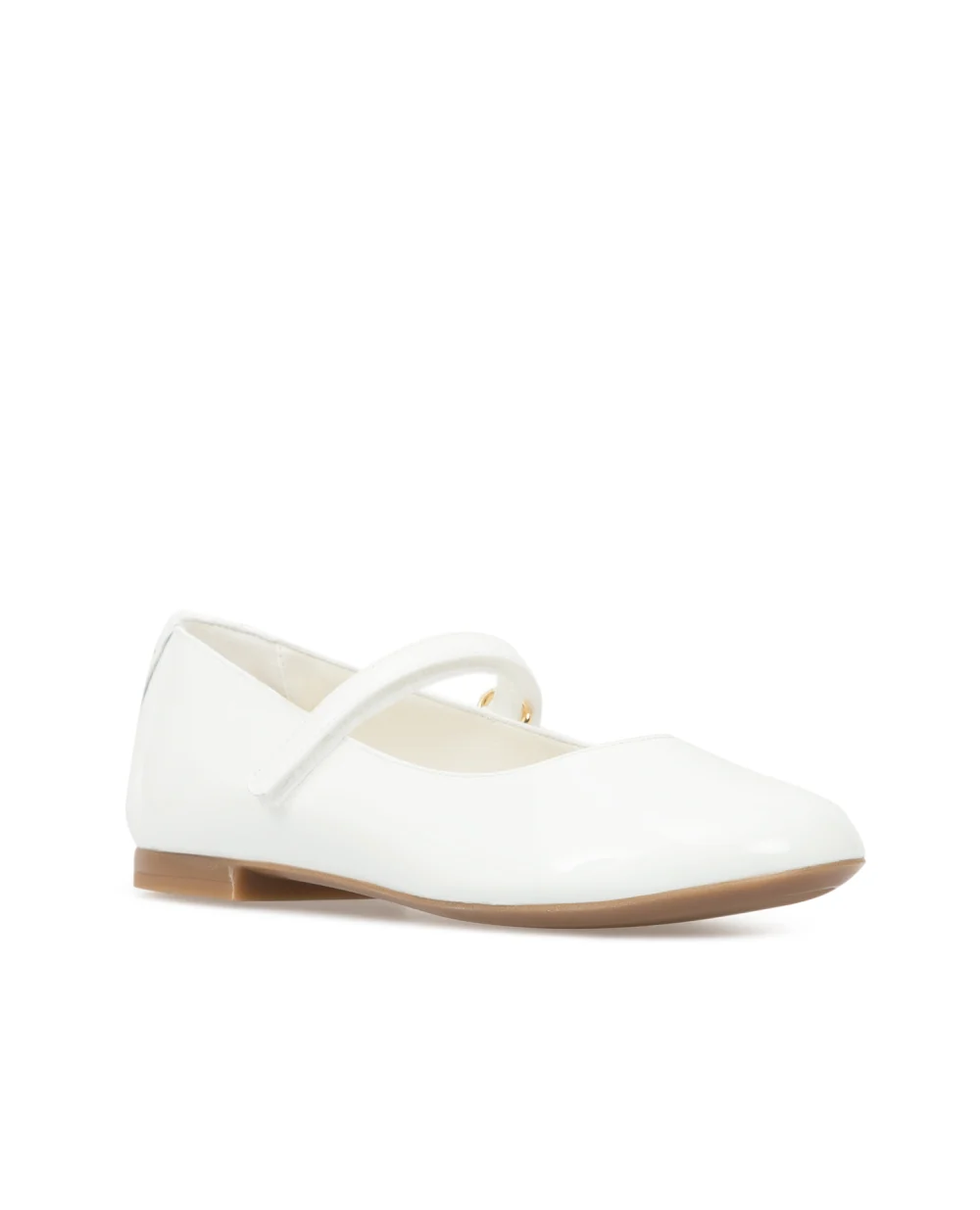 Лаковые балетки Dolce&Gabbana Kids D10699-A1328-M-, белый цвет • Купить в интернет-магазине Kameron