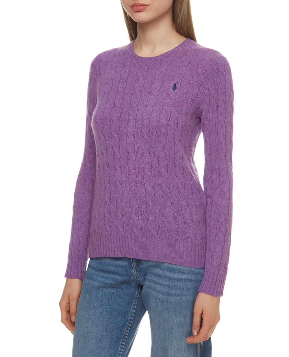 Шерстяной джемпер Polo Ralph Lauren 211525764067, сиреневый цвет • Купить в интернет-магазине Kameron