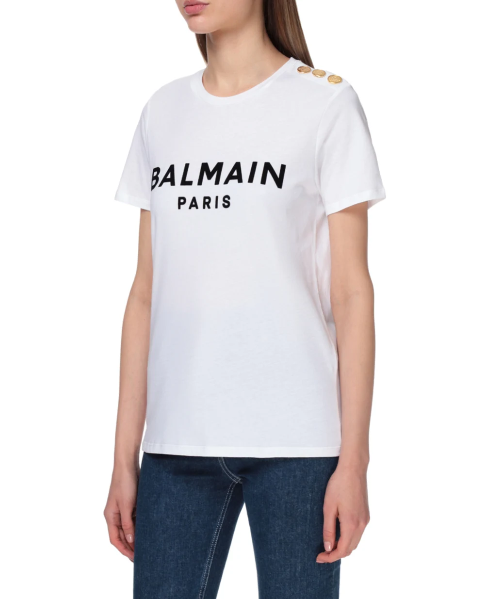 Футболка Balmain VF11350B012, белый цвет • Купить в интернет-магазине Kameron