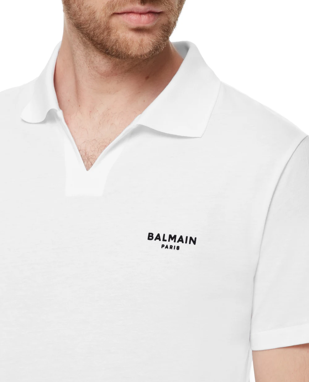 Поло Balmain XH1GB005BB04, белый цвет • Купить в интернет-магазине Kameron