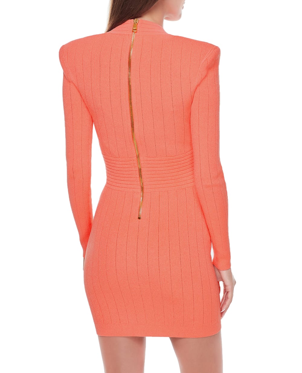 Платье Balmain BF1R8059KB07, коралловый цвет • Купить в интернет-магазине Kameron