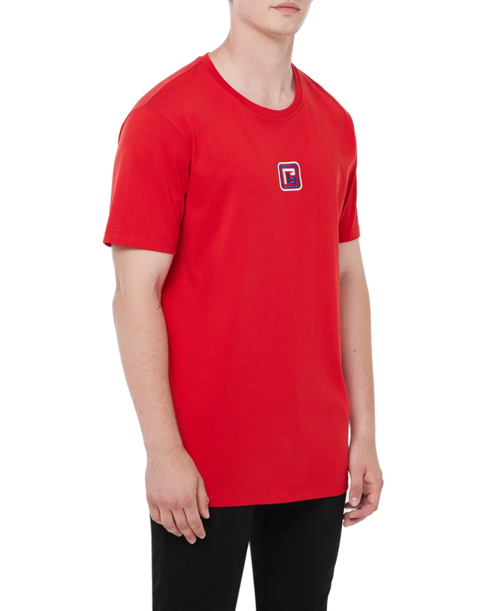 Футболка Balmain BH1EG010BC43, червоний колір • Купити в інтернет-магазині Kameron