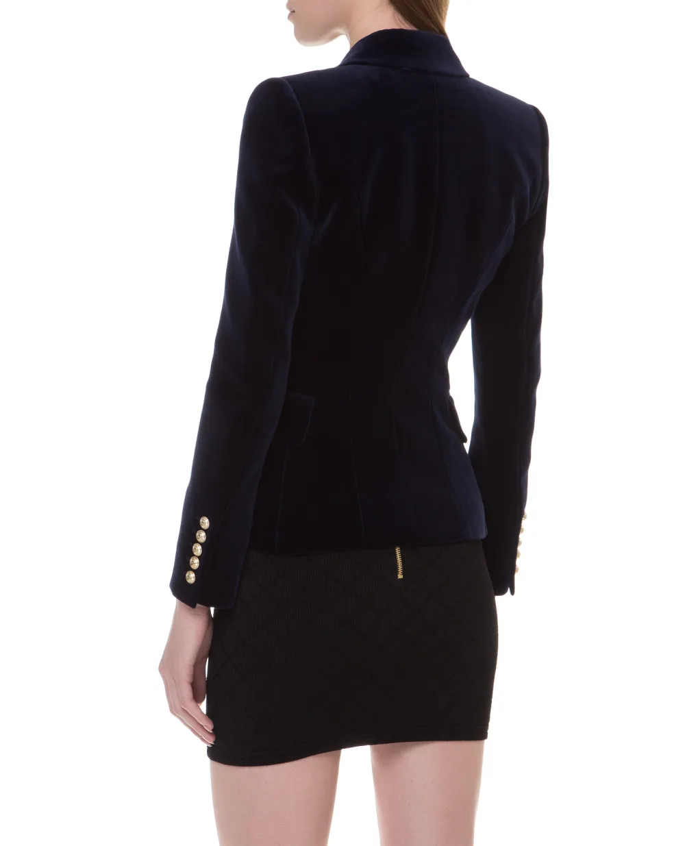 Бархатный жакет Balmain SF17180155C, темно-синий цвет • Купить в интернет-магазине Kameron