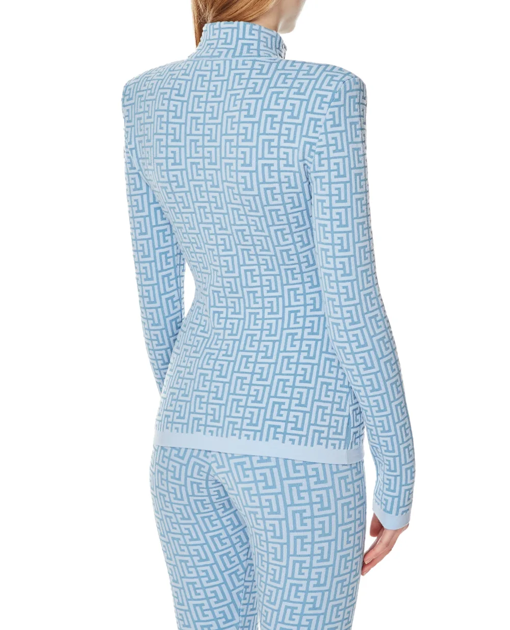Шерстяной гольф Balmain YF1KF000KB02, голубой цвет • Купить в интернет-магазине Kameron