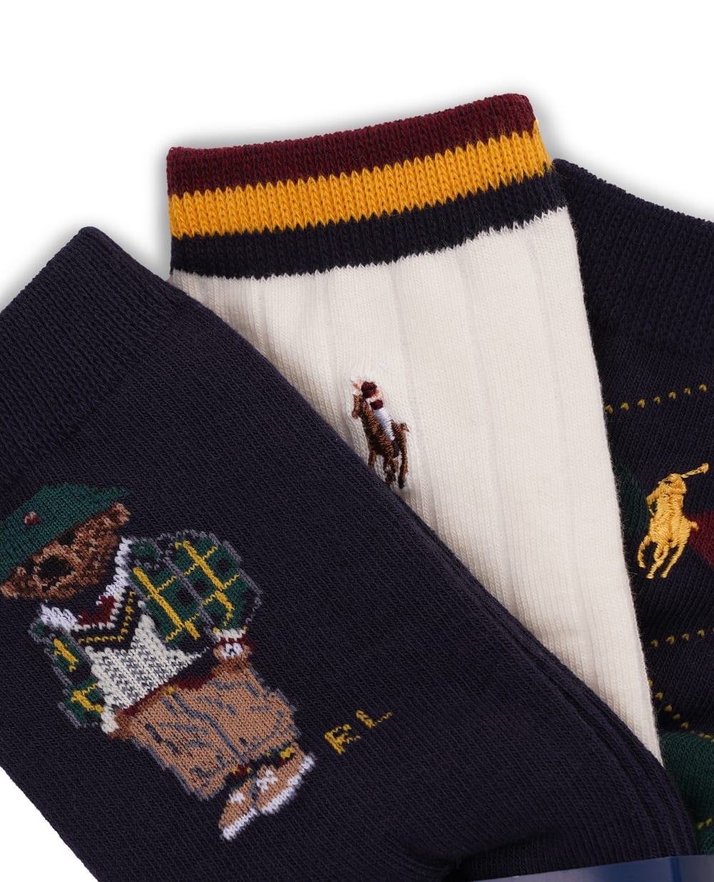 Детские носки Polo Bear (3 пары) Polo Ralph Lauren Kids 444927574001, разноцветный цвет • Купить в интернет-магазине Kameron