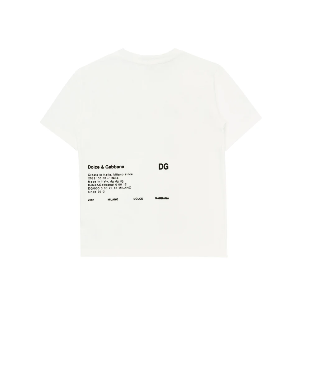 Футболка Dolce&Gabbana Kids L4JTDM-G7A8G-S, белый цвет • Купить в интернет-магазине Kameron