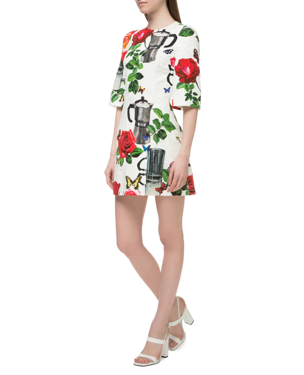 Платье Dolce&Gabbana F68C9T-HSMP3, белый цвет • Купить в интернет-магазине Kameron