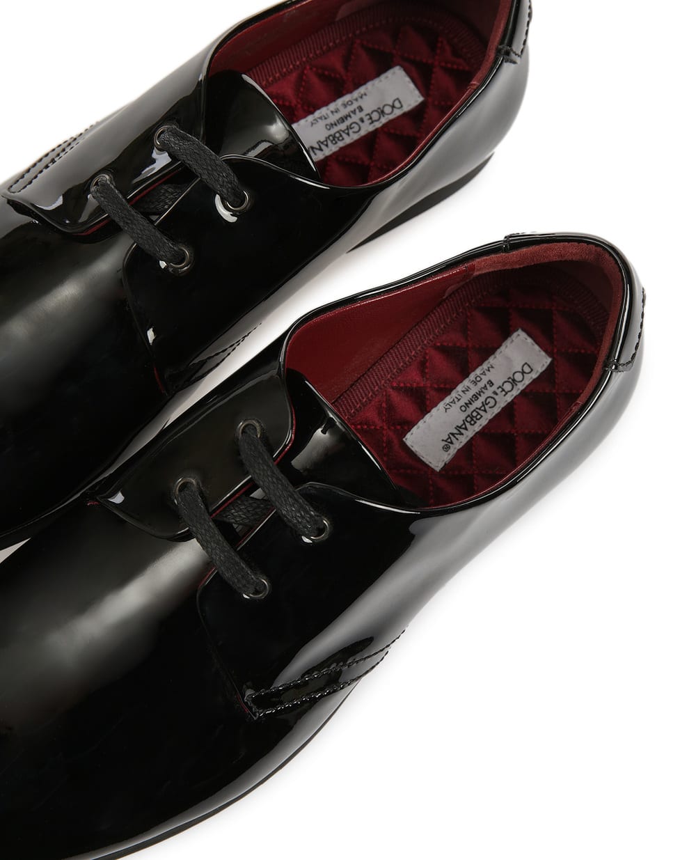 Детские лаковые дерби Dolce&Gabbana Kids DA0250-A1328-M-, черный цвет • Купить в интернет-магазине Kameron