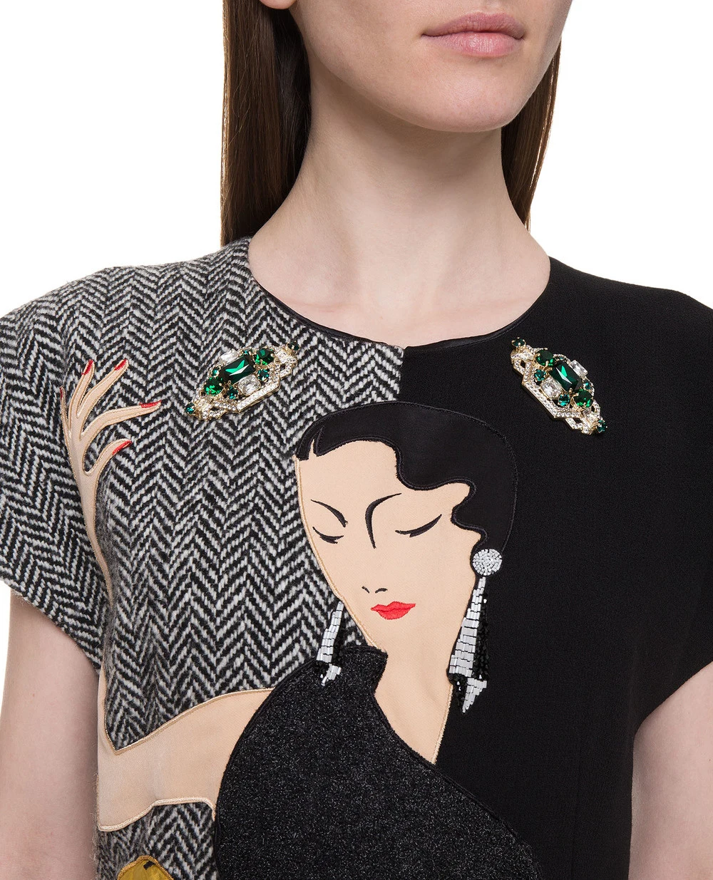 Шерстяное платье Dolce&Gabbana F6G2TZ-GDR47, черный цвет • Купить в интернет-магазине Kameron