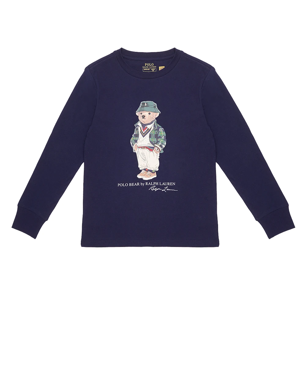 Детский трикотажный лонгслив Polo Bear Polo Ralph Lauren Kids 322883620003, темно-синий цвет • Купить в интернет-магазине Kameron
