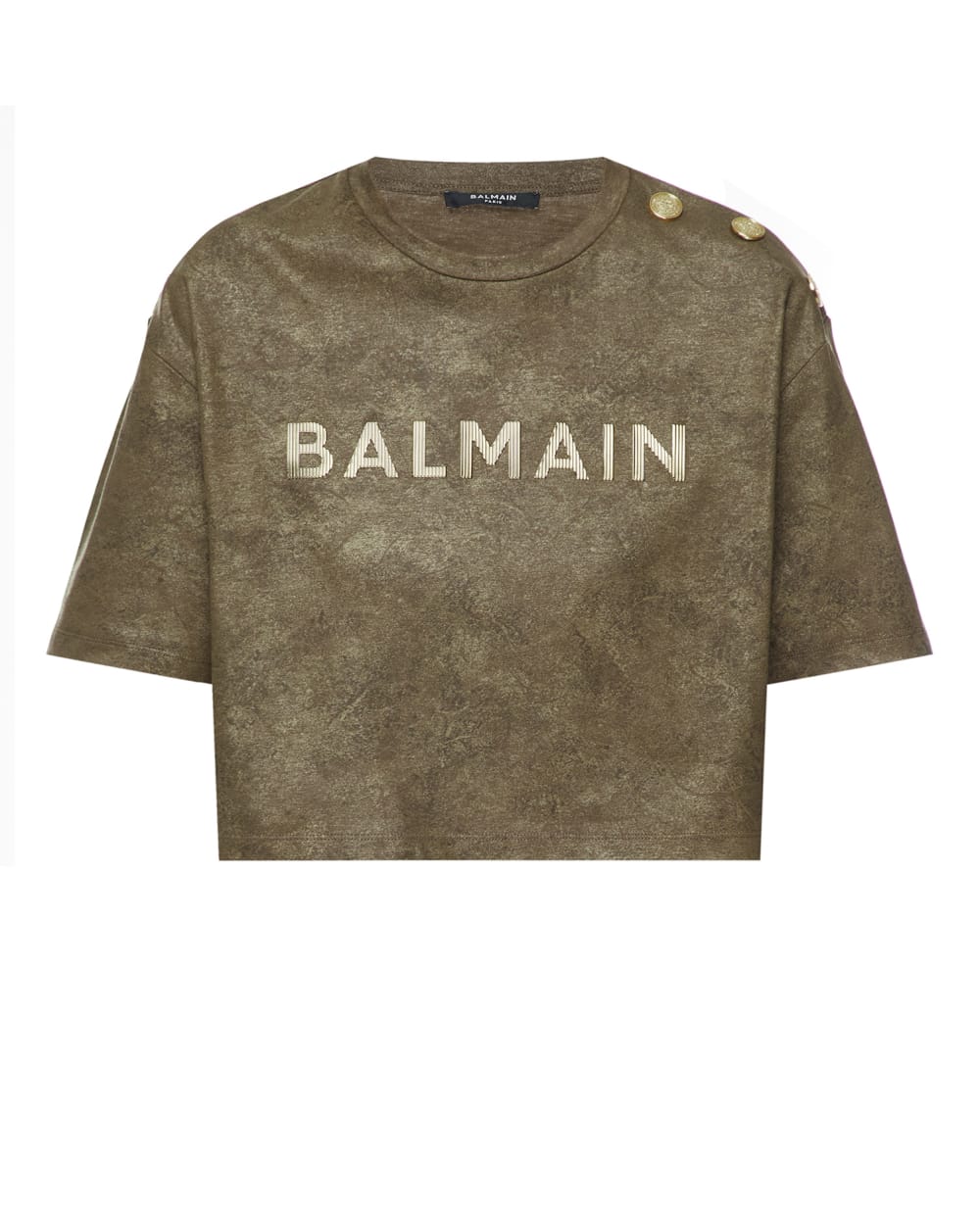 Футболка Balmain AF1EE024BC20, зеленый цвет • Купить в интернет-магазине Kameron