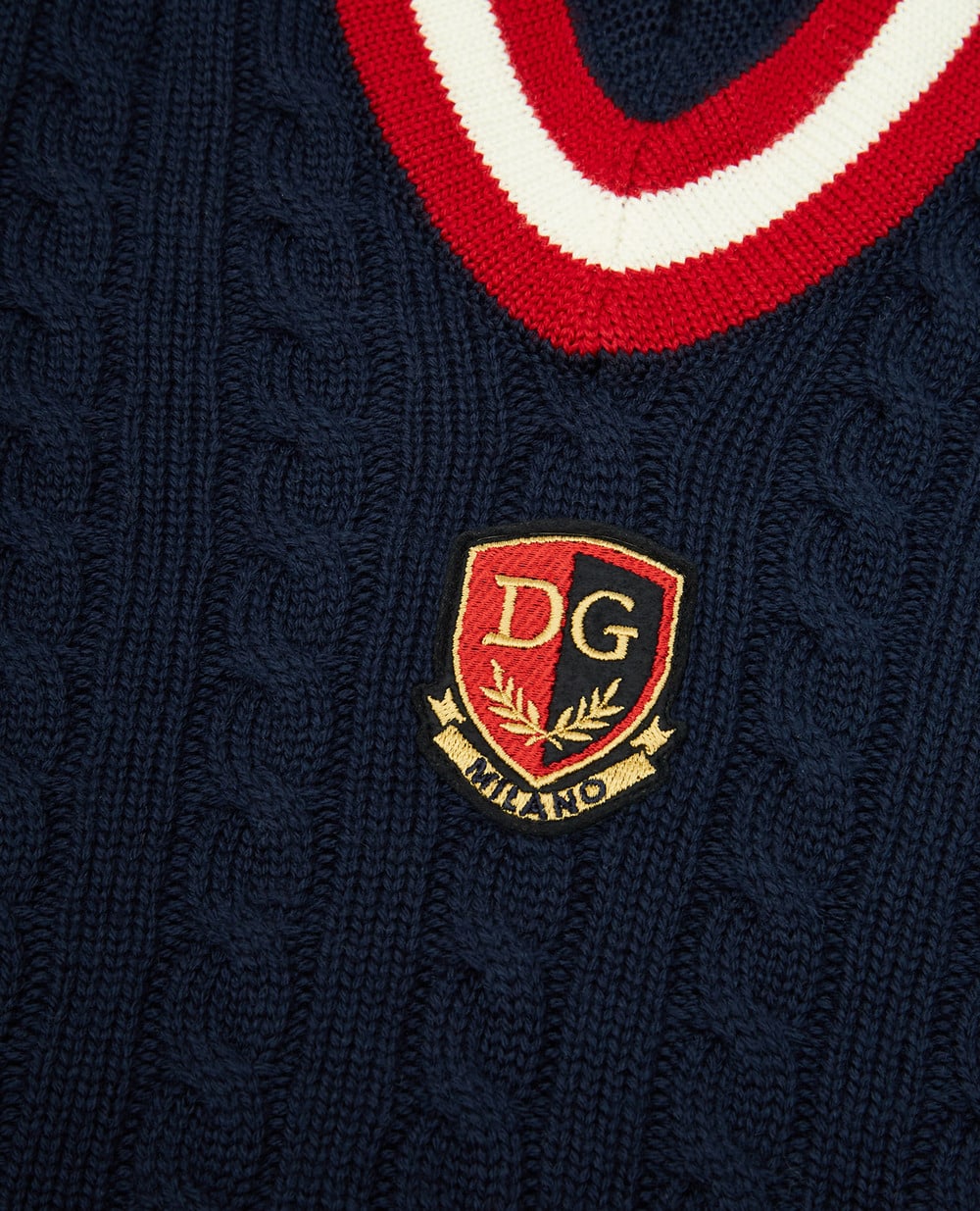 Шерстяной жилет Dolce&Gabbana Kids L4KWA2-JBVD7-B, синий цвет • Купить в интернет-магазине Kameron