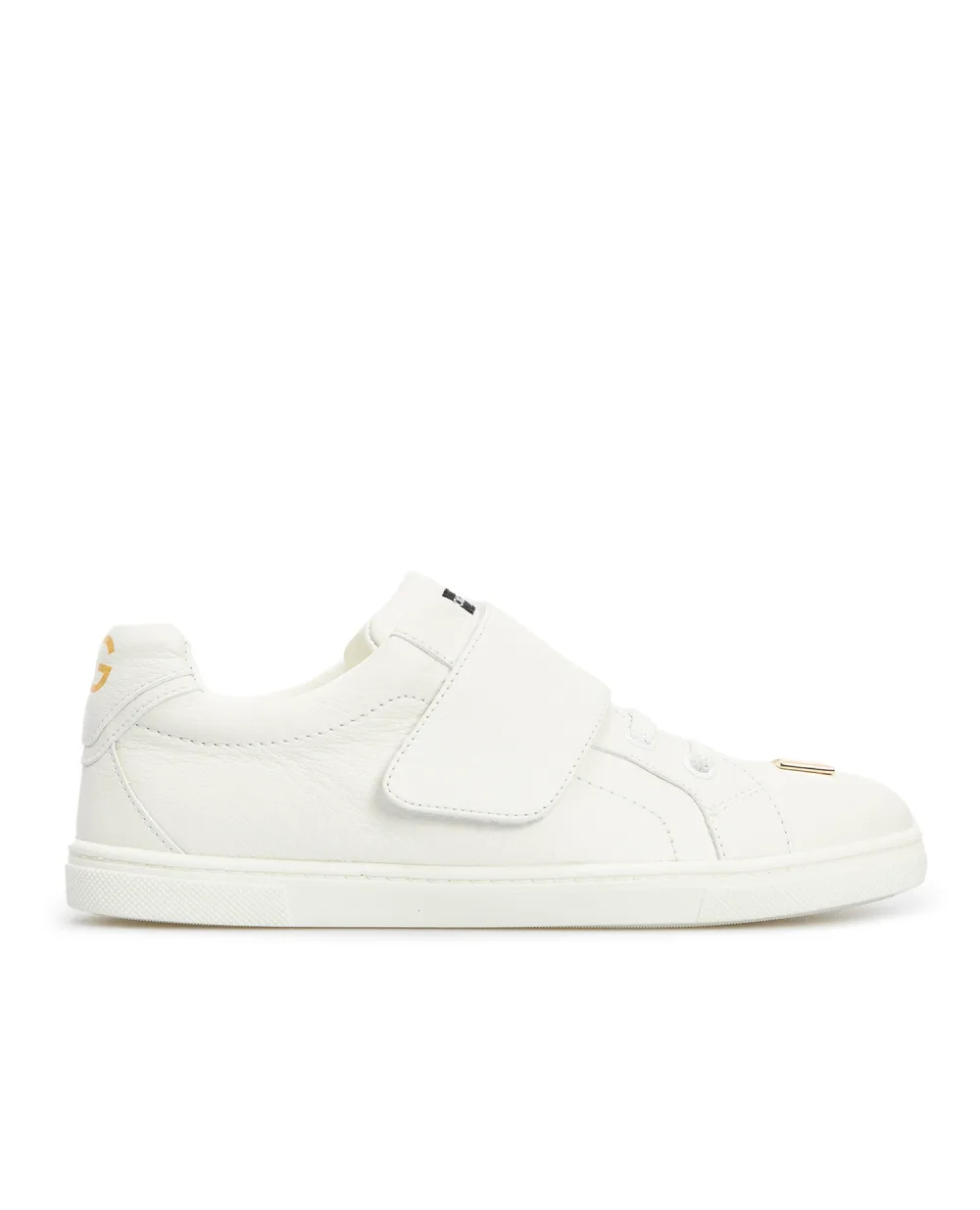 Детские кожаные кеды Dolce&Gabbana Kids D11095-AY437-M, белый цвет • Купить в интернет-магазине Kameron