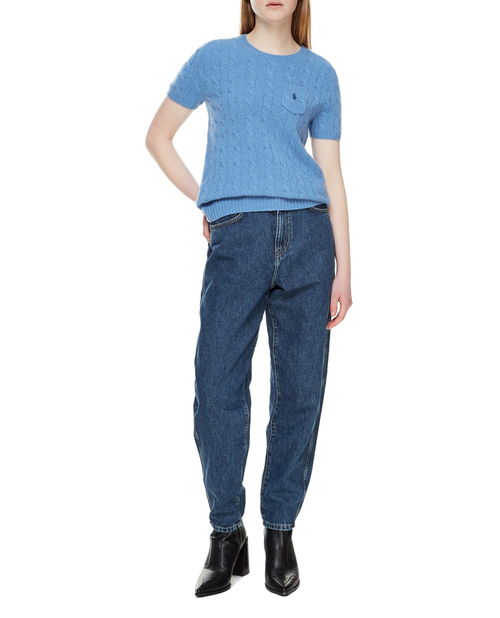 Шерстяной джемпер Polo Ralph Lauren 211873374002, голубой цвет • Купить в интернет-магазине Kameron