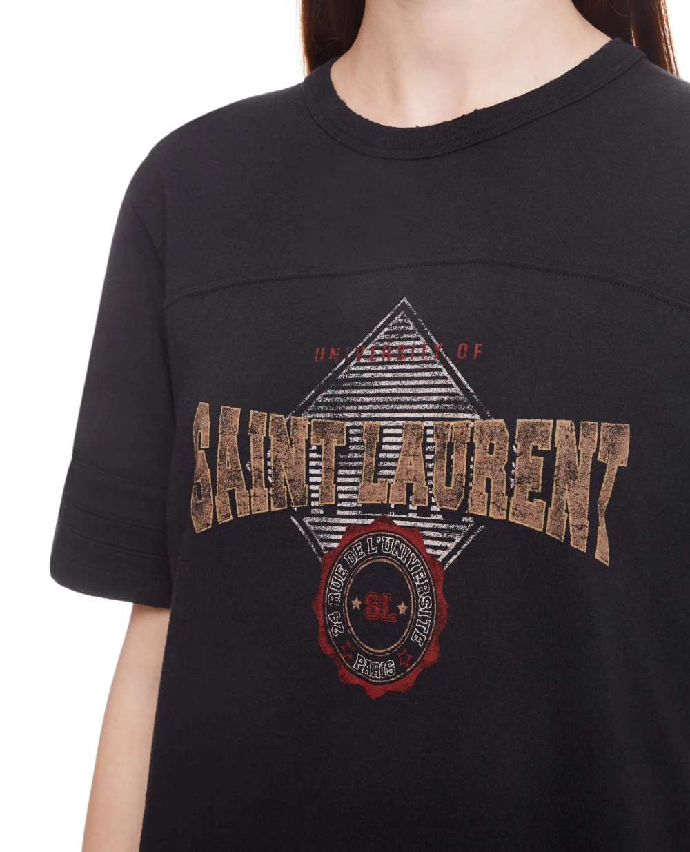 Футболка Saint Laurent 673411-Y36LW, черный цвет • Купить в интернет-магазине Kameron