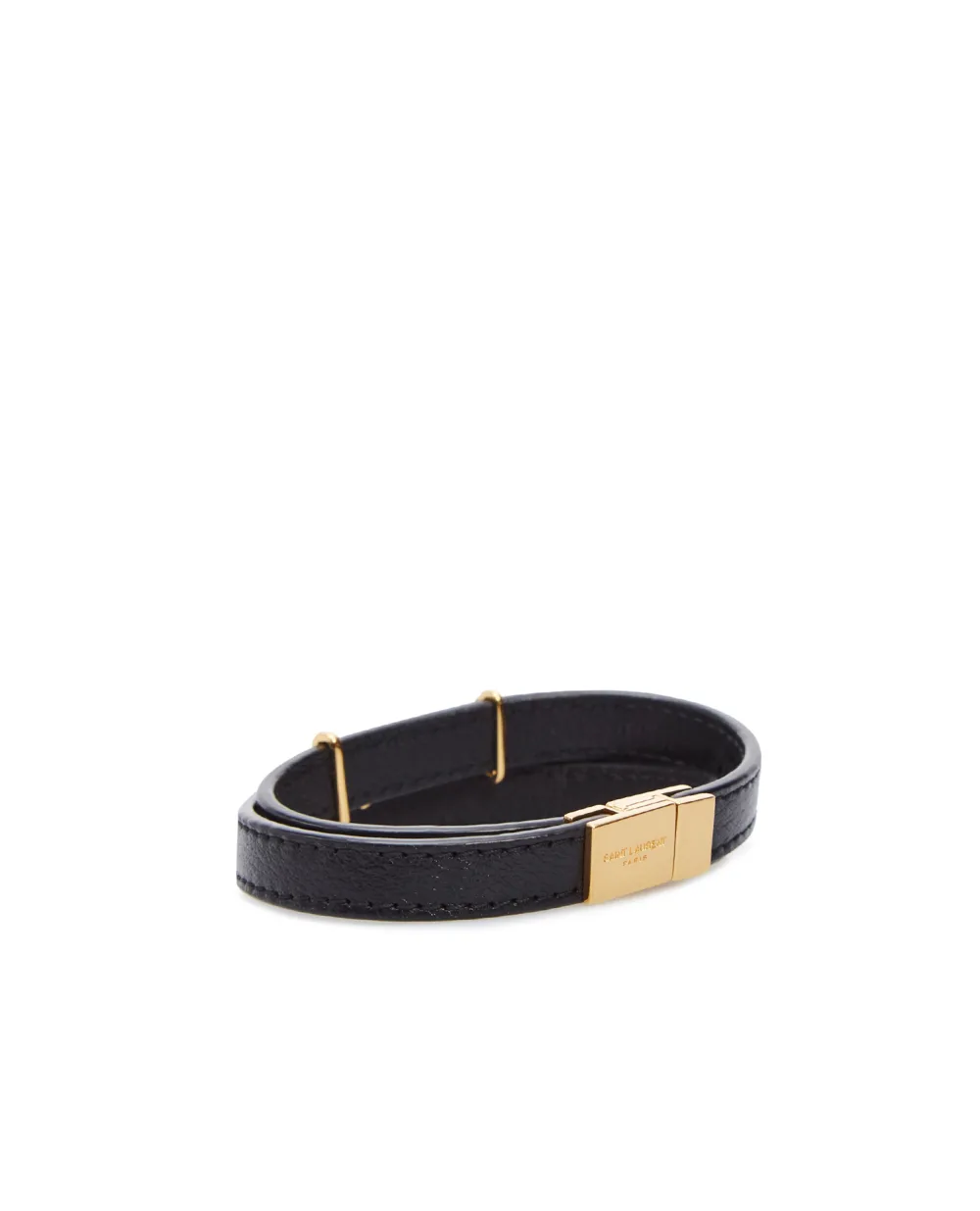 Кожаный браслет Saint Laurent 536073-BOO0J-, черный цвет • Купить в интернет-магазине Kameron