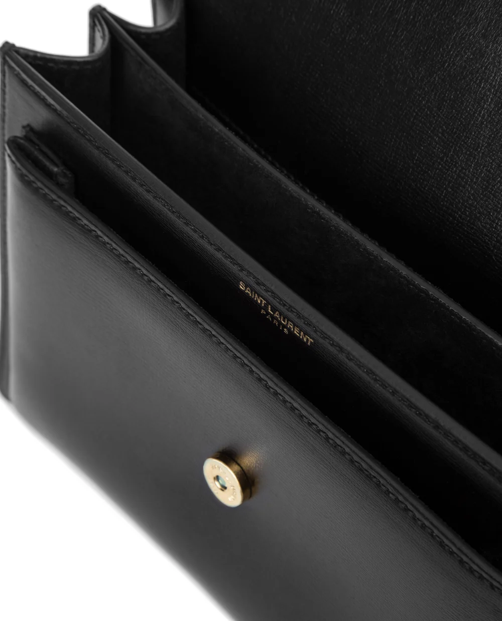 Кожаная сумка Sunset Medium Saint Laurent 442906-D420W, черный цвет • Купить в интернет-магазине Kameron