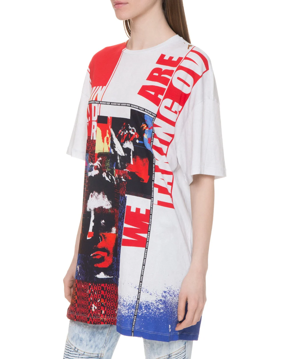 Футболка Balmain RF21012I107, разноцветный цвет • Купить в интернет-магазине Kameron