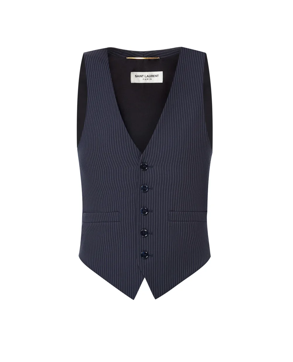 Шерстяной жилет Saint Laurent 661352-Y3D43, синий цвет • Купить в интернет-магазине Kameron