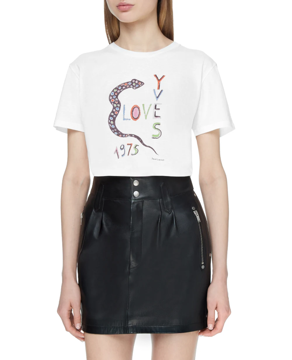 Футболка Saint Laurent 614271-YBRR2, белый цвет • Купить в интернет-магазине Kameron