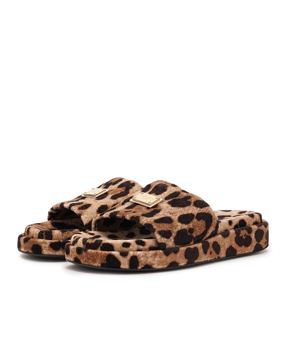 Шлепанцы Dolce&Gabbana CQ0544-AM154, коричневый цвет • Купить в интернет-магазине Kameron