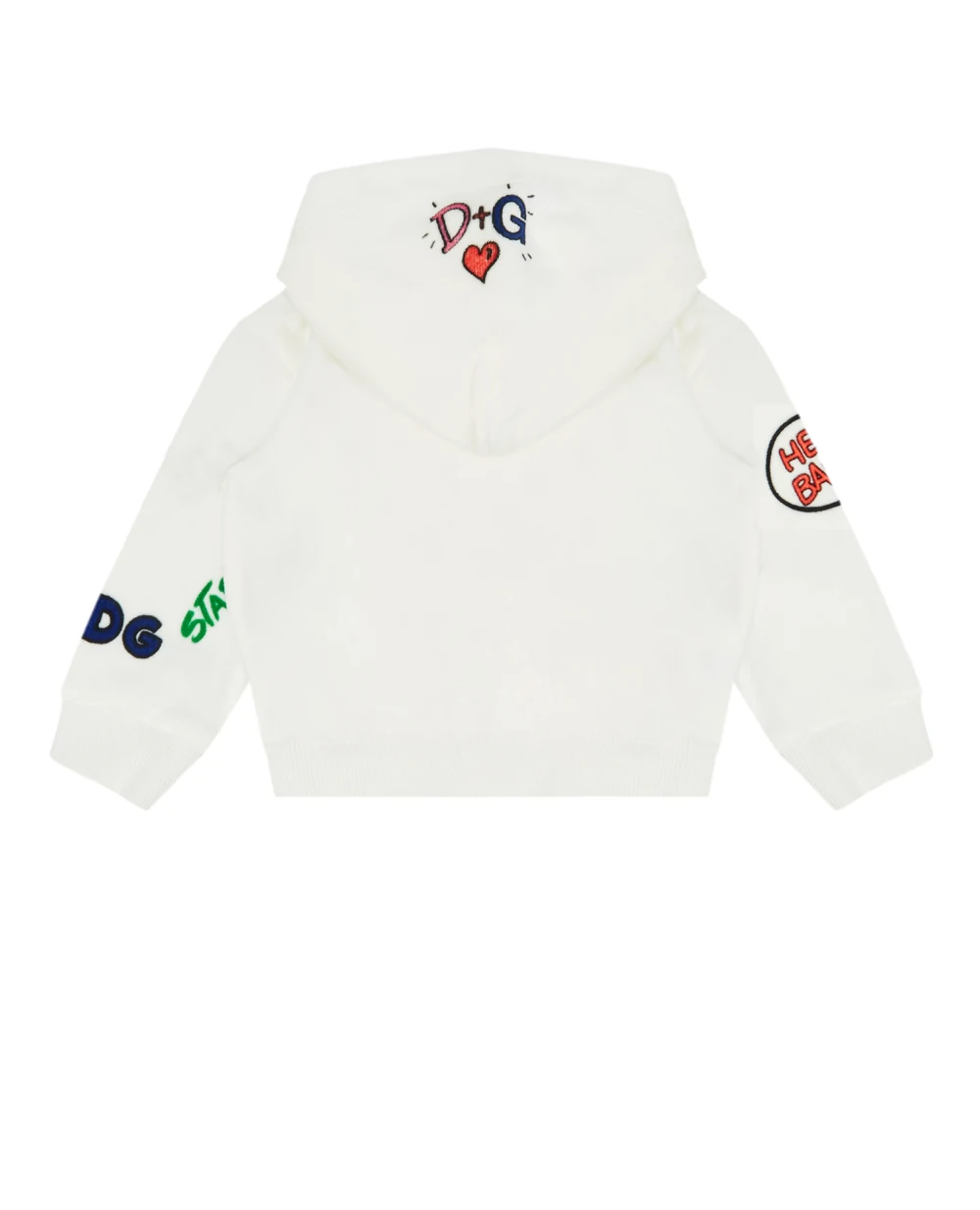 Детское худи Dolce&Gabbana Kids L1JW9M-G7WZI-, белый цвет • Купить в интернет-магазине Kameron