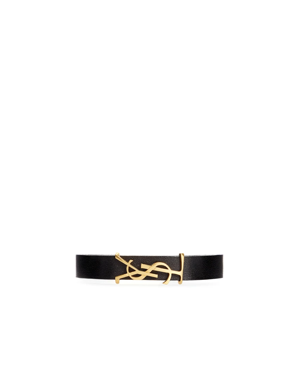 Кожаный браслет Saint Laurent 559355-0IH0J, черный цвет • Купить в интернет-магазине Kameron