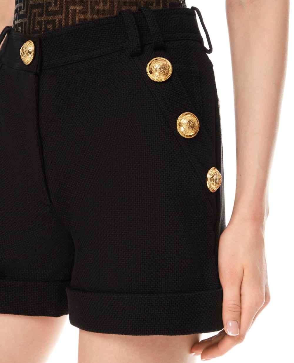 Шорты Balmain VF15010C208, черный цвет • Купить в интернет-магазине Kameron